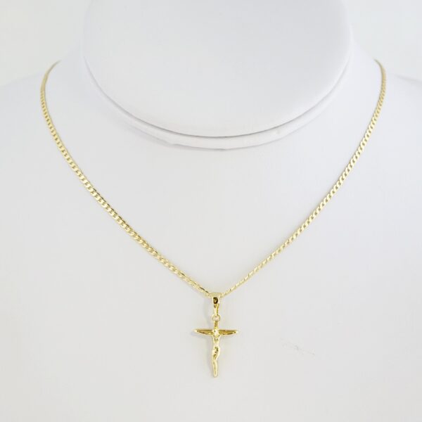 Cadena de Acero Bañada en Oro 14k - CH046