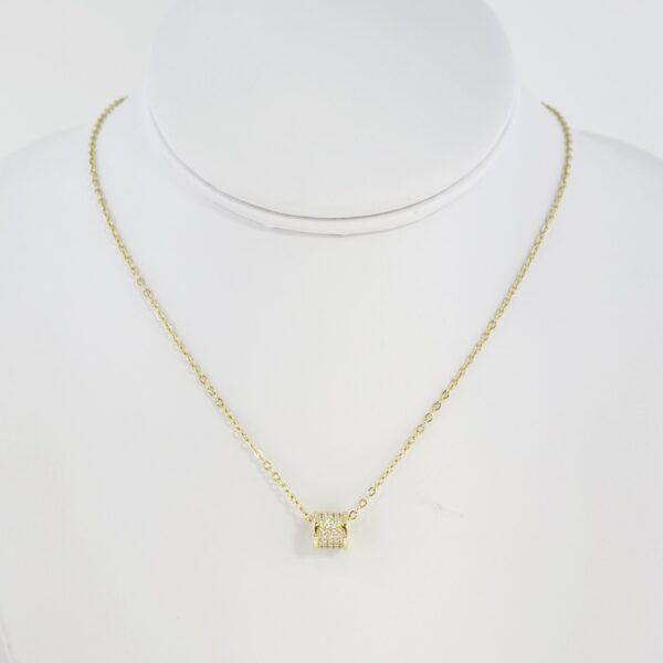 Cadena de Acero Bañada en Oro 14k - CH036