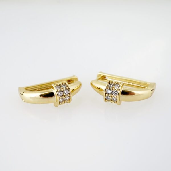 Arete de Acero Bañado en Oro 14k - EA078