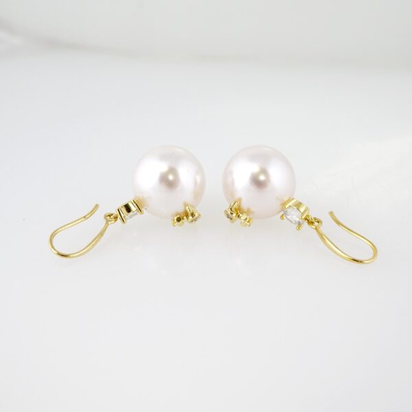 Arete de Acero Bañado en Oro 14k - EA076