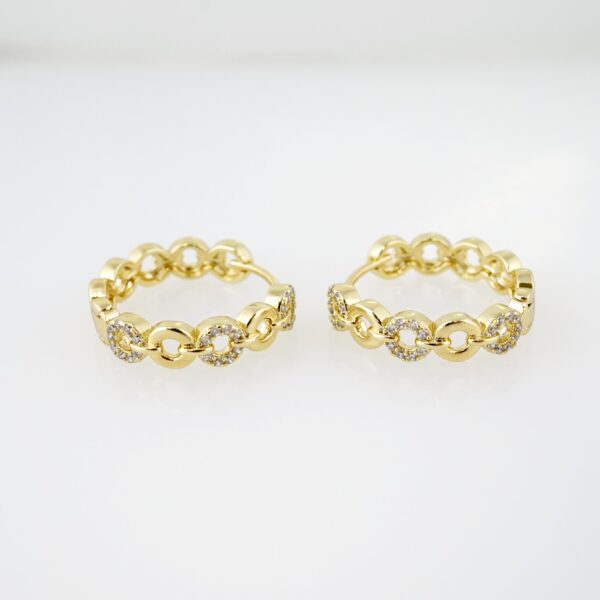 Arete de Acero Bañado en Oro 14k - EA080