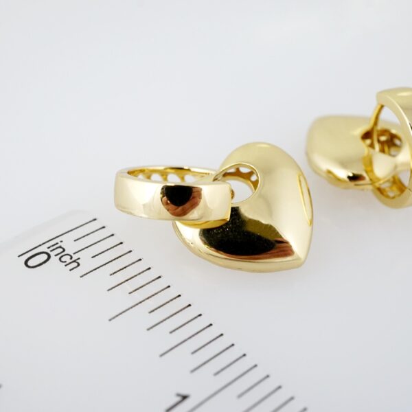 Arete de Acero Bañado en Oro 14k - EA081 - Imagen 3