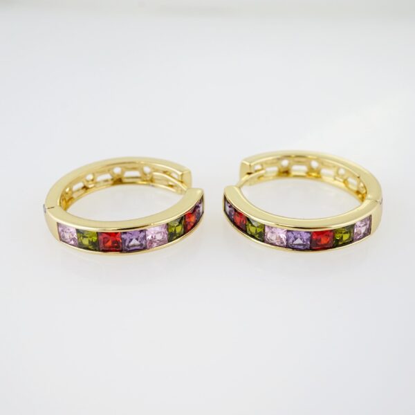 Arete de Acero Bañado en Oro 14k - EA084