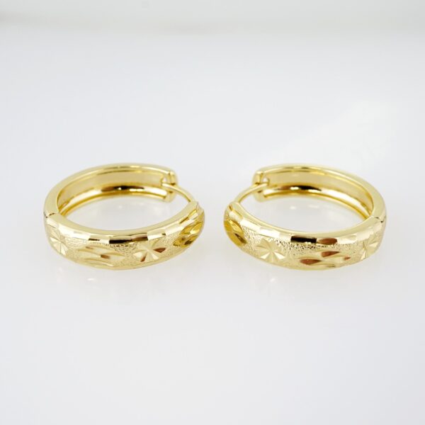 Arete de Acero Bañado en Oro 14k - EA085