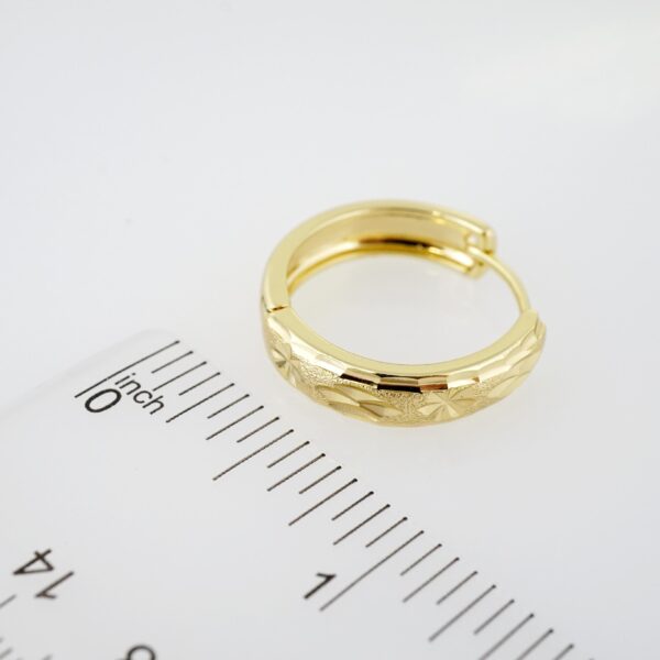 Arete de Acero Bañado en Oro 14k - EA085 - Imagen 3
