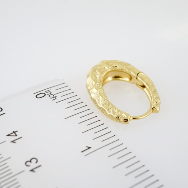 Arete de Acero Bañado en Oro 14k - EA088 - Imagen 3
