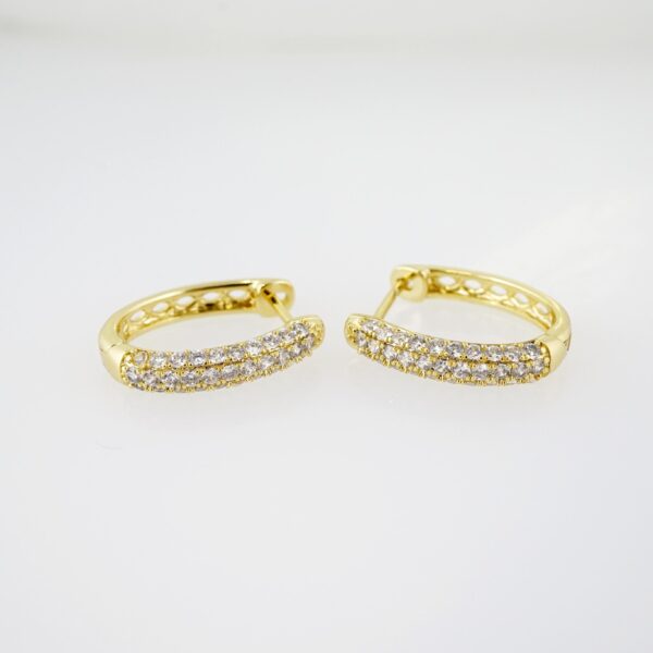 Arete de Acero Bañado en Oro 14k - EA089