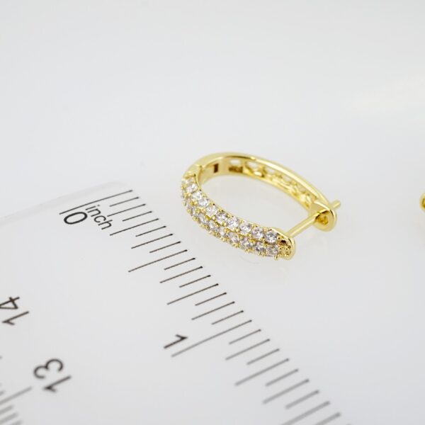 Arete de Acero Bañado en Oro 14k - EA089 - Imagen 3