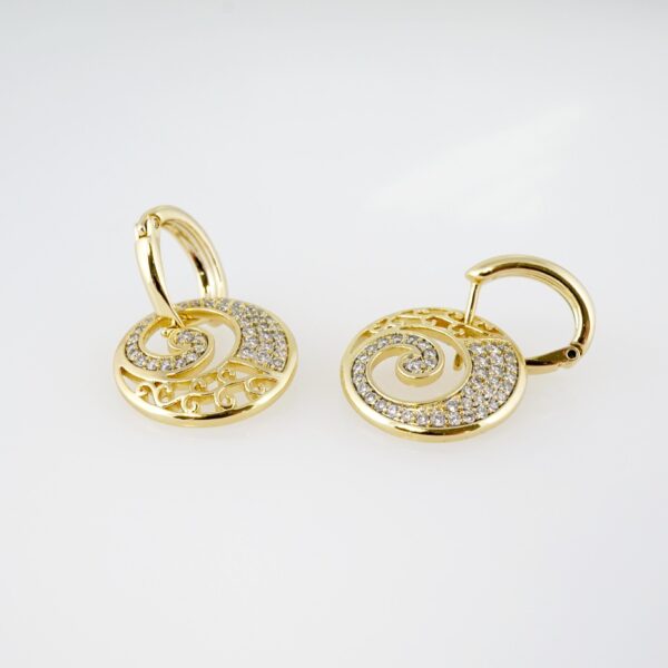 Arete de Acero Bañado en Oro 14k - EA040