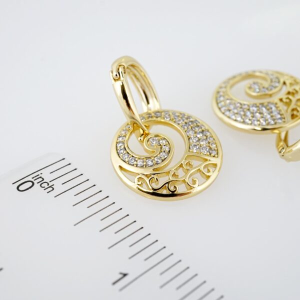 Arete de Acero Bañado en Oro 14k - EA040 - Imagen 3