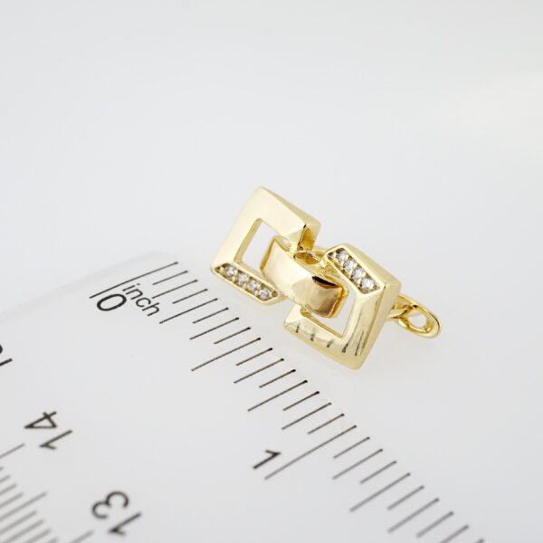 Arete de Acero Bañado en Oro 14k - EA091 - Imagen 3