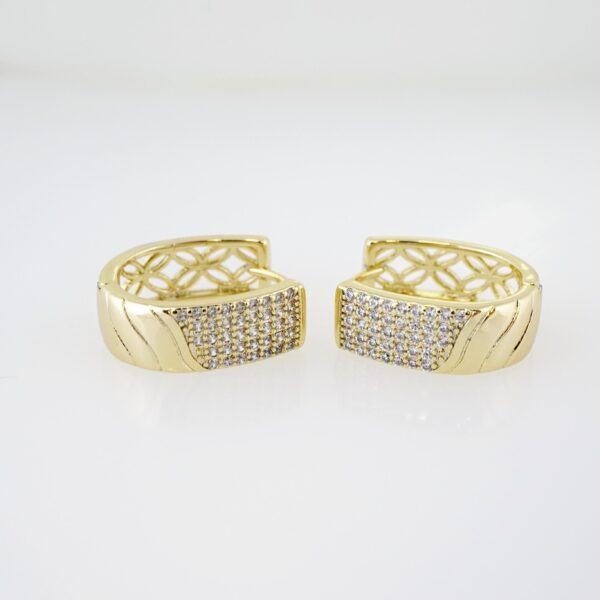 Arete de Acero Bañado en Oro 14k - EA092