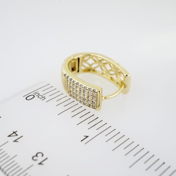 Arete de Acero Bañado en Oro 14k - EA092 - Imagen 3