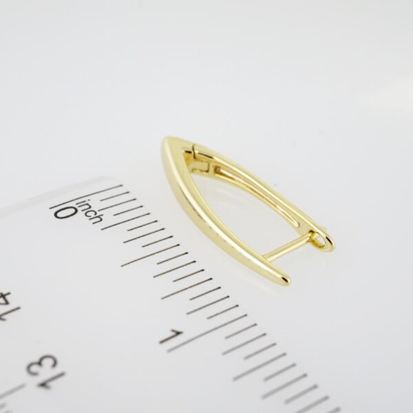 Arete de Acero Bañado en Oro 14k - EA093 - Imagen 3