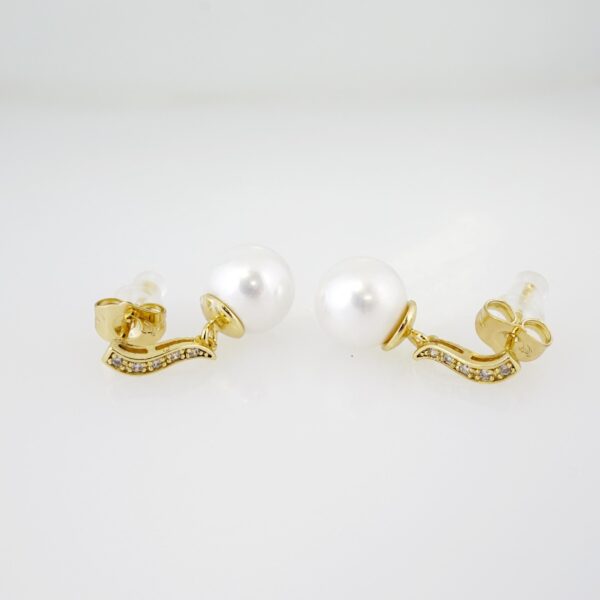 Arete de Acero Bañado en Oro 14k - EA095