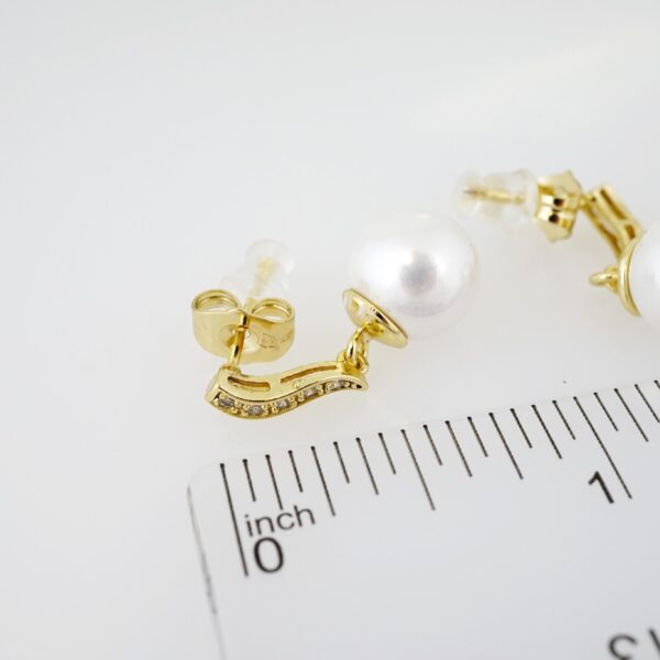Arete de Acero Bañado en Oro 14k - EA095 - Imagen 3