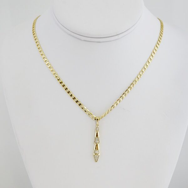 Cadena de Acero Bañada en Oro 14k – CH0103