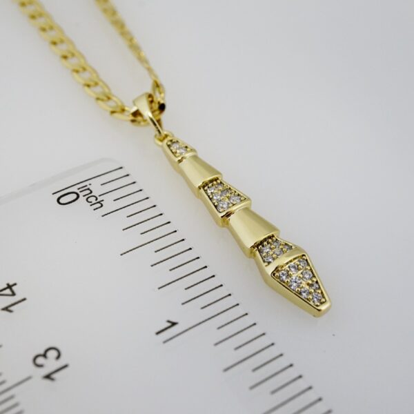 Cadena de Acero Bañada en Oro 14k – CH0103 - Imagen 3