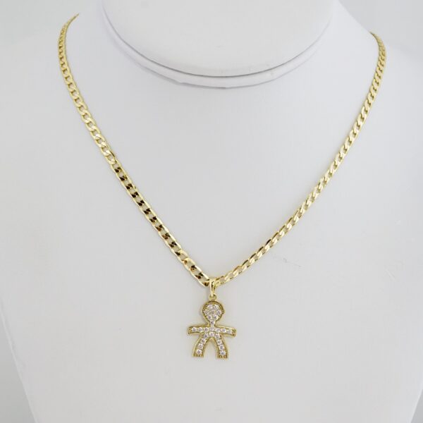 Cadena de Acero Bañada en Oro 14k – CH099