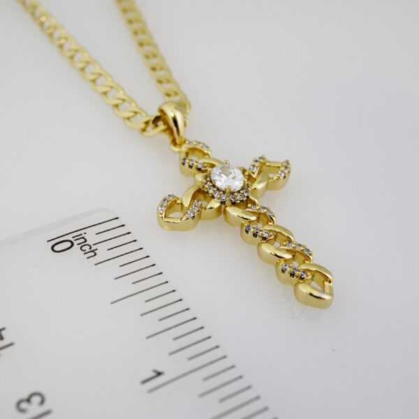 Cadena de Acero Bañada en Oro 14k – CH098 - Imagen 3