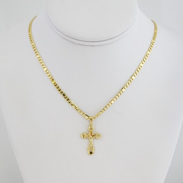 Cadena de Acero Bañada en Oro 14k – CH097