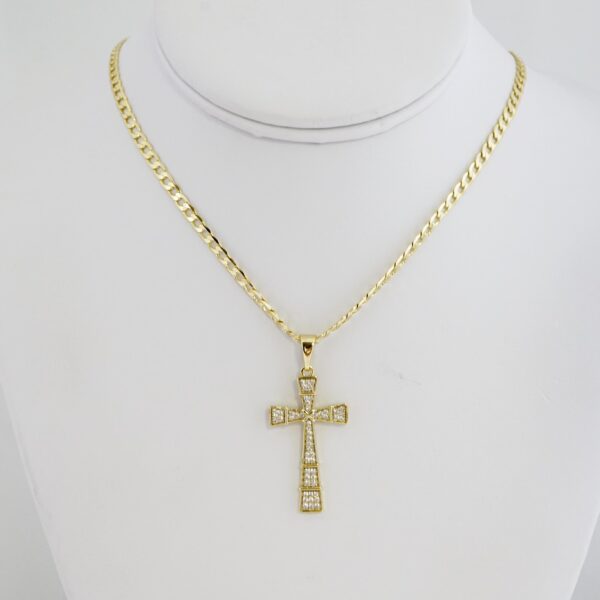 Cadena de Acero Bañada en Oro 14k – CH093