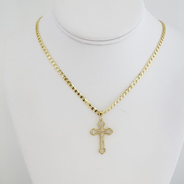 Cadena de Acero Bañada en Oro 14k – CH092