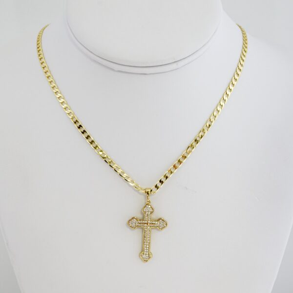 Cadena de Acero Bañada en Oro 14k – CH091