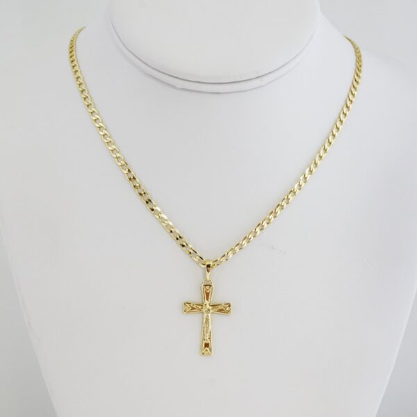 Cadena de Acero Bañada en Oro 14k – CH090