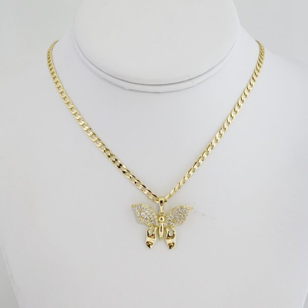 Cadena de Acero Bañada en Oro 14k – CH089