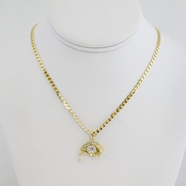 Cadena de Acero Bañada en Oro 14k – CH088