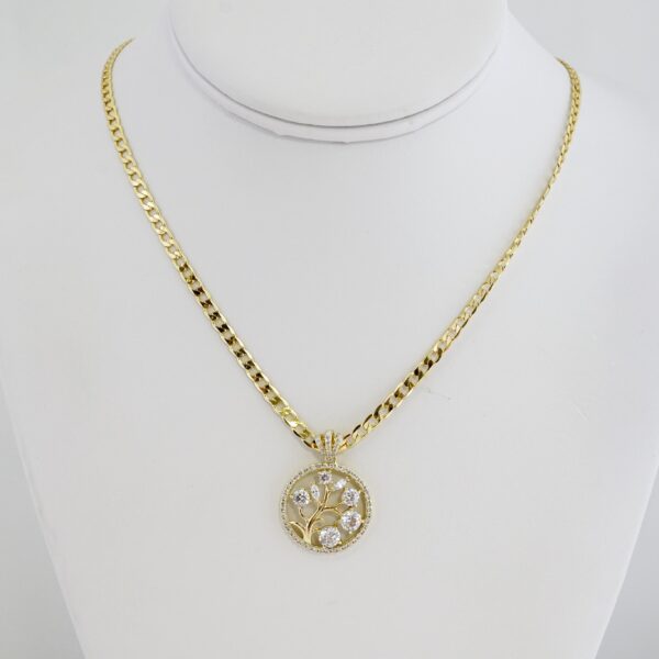 Cadena de Acero Bañada en Oro 14k – CH087