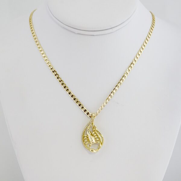 Cadena de Acero Bañada en Oro 14k – CH086