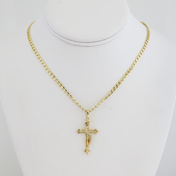 Cadena de Acero Bañada en Oro 14k – CH085