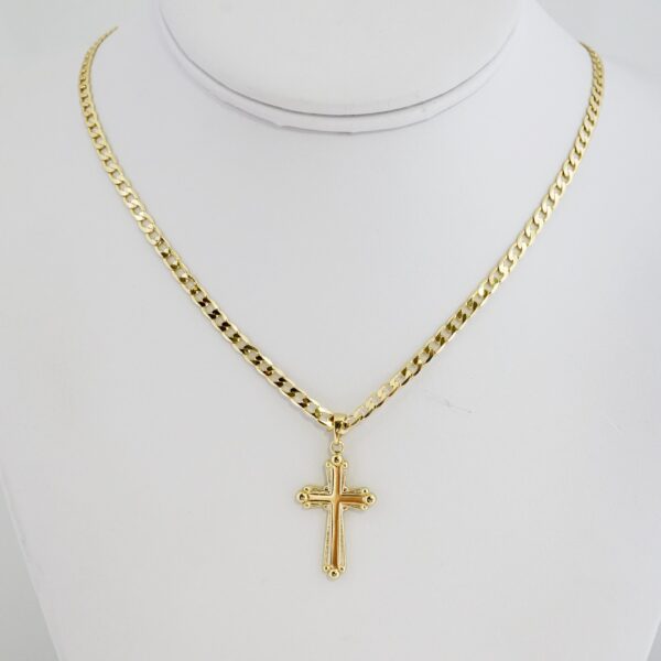 Cadena de Acero Bañada en Oro 14k – CH082
