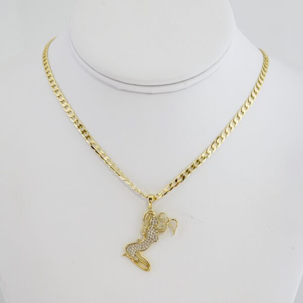 Cadena de Acero Bañada en Oro 14k – CH084