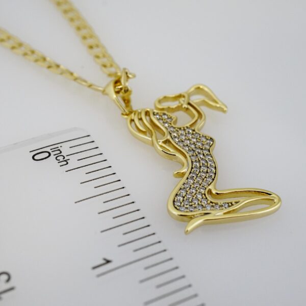 Cadena de Acero Bañada en Oro 14k – CH084 - Imagen 3