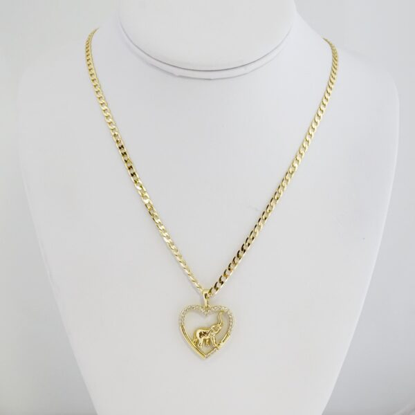 Cadena de Acero Bañada en Oro 14k – CH083