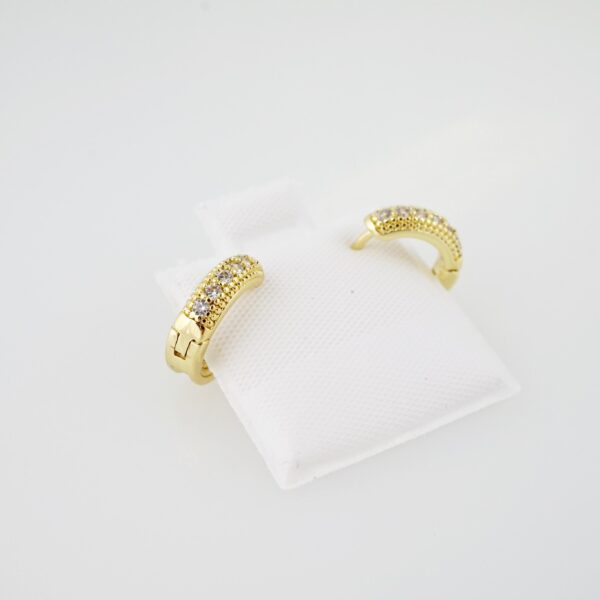 Arete de Acero Bañado en Oro 14k - EA254