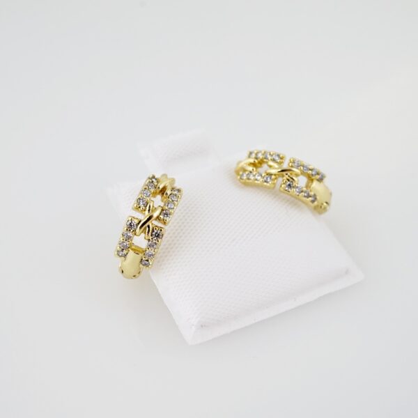 Arete de Acero Bañado en Oro 14k - EA264