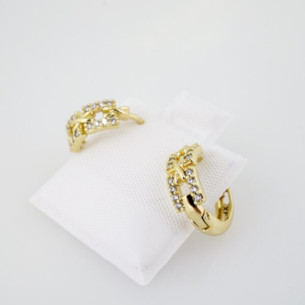 Arete de Acero Bañado en Oro 14k - EA264 - Imagen 2