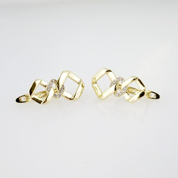 Arete de Acero Bañado en Oro 14k - EA269