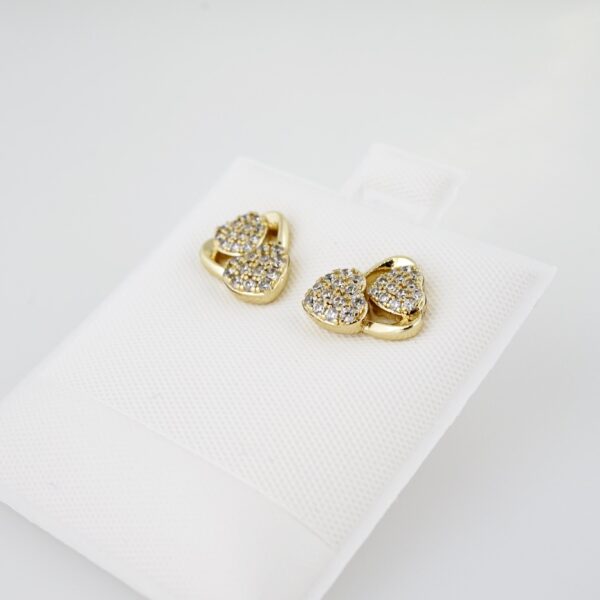 Arete de Acero Bañado en Oro 14k - EA257