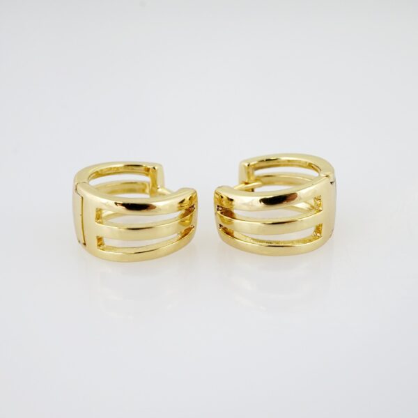Arete de Acero Bañado en Oro 14k - EA273