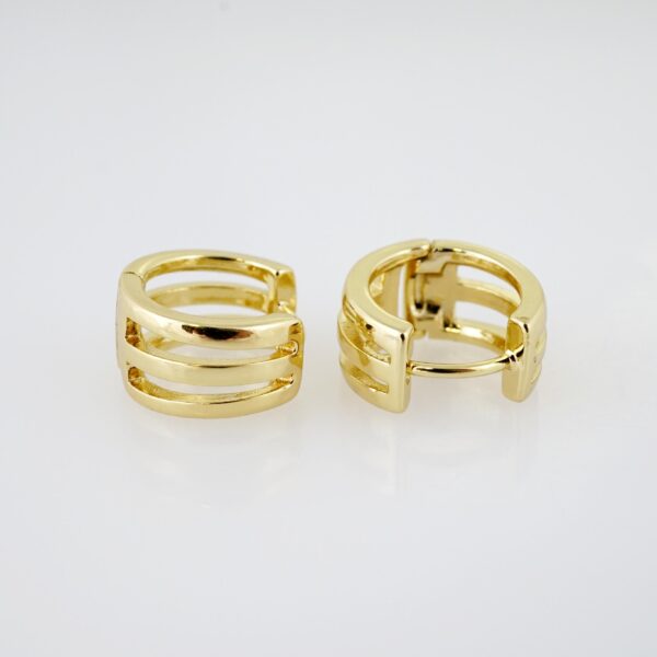 Arete de Acero Bañado en Oro 14k - EA273 - Imagen 2