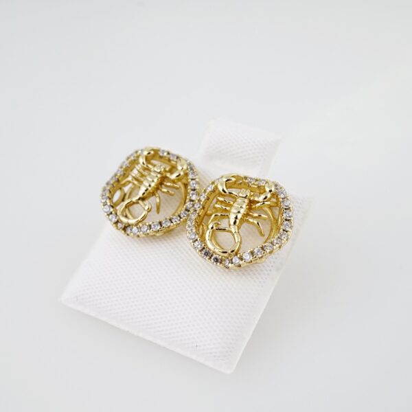 Arete de Acero Bañado en Oro 14k - EA216
