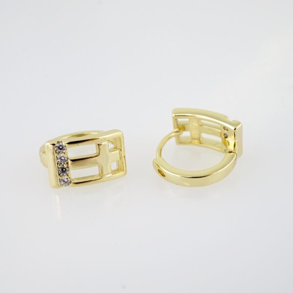 Arete de Acero Bañado en Oro 14k - EA238 - Imagen 2