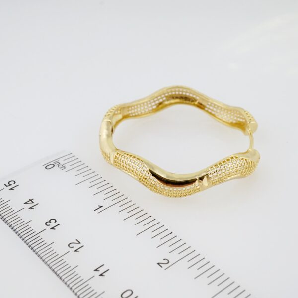 Arete de Acero Bañado en Oro 14k - EA052 - Imagen 3