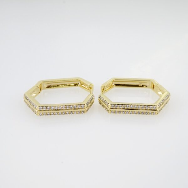 Arete de Acero Bañado en Oro 14k - EA068