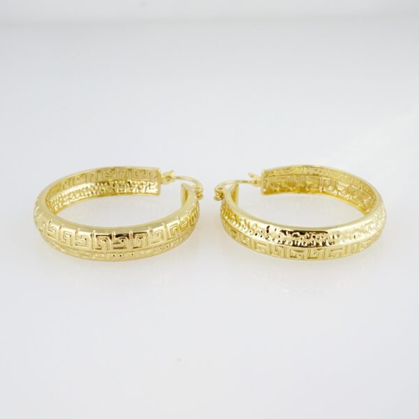 Arete de Acero Bañado en Oro 14k - EA053